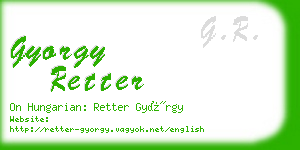 gyorgy retter business card